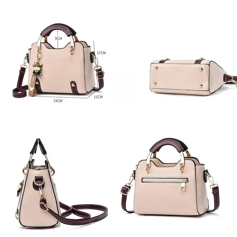 Bolsa Couro Veluna Emília feminina - Bolsa Terme elegante | Veluna