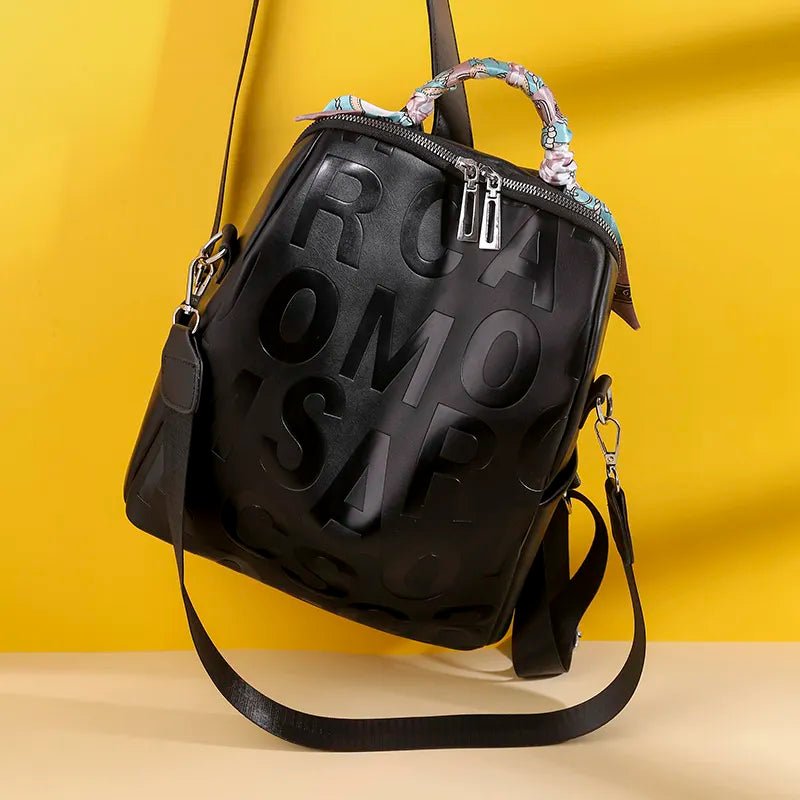 Mochila Couro Veluna Grosseto feminina - Mochila Grosseto elegante | Veluna