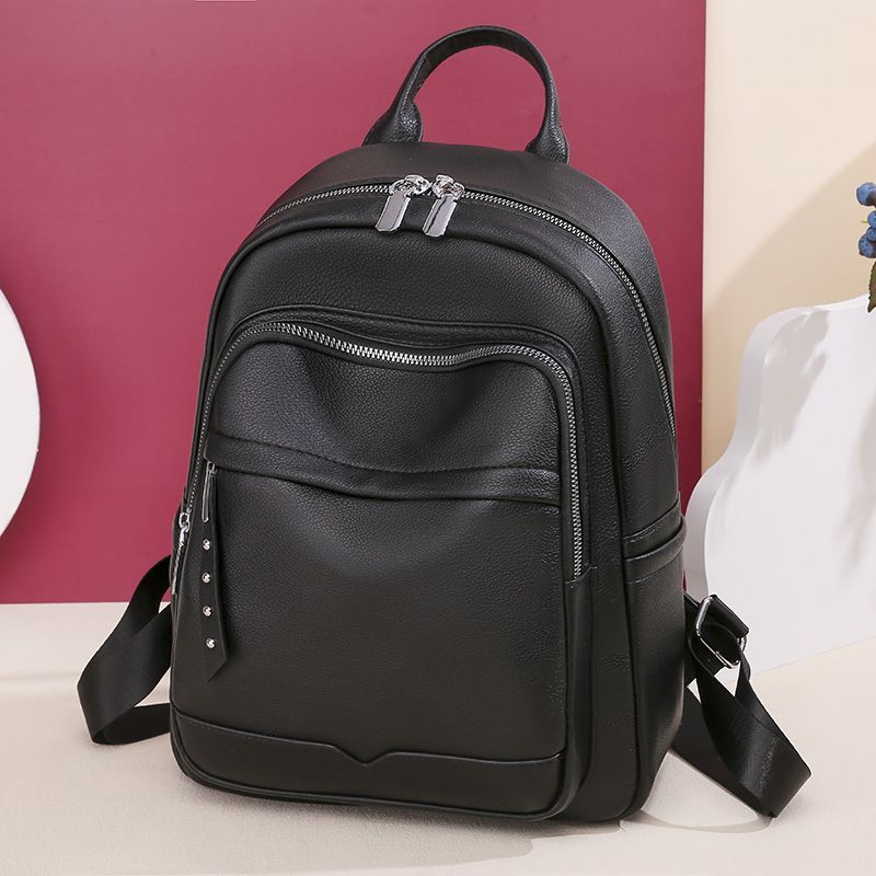 Mochila Couro Veluna Montese feminina - Mochila Montese elegante | Veluna