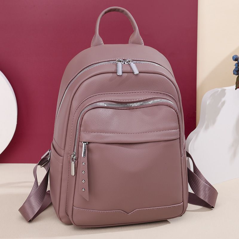 Mochila Couro Veluna Montese feminina - Mochila Montese elegante | Veluna