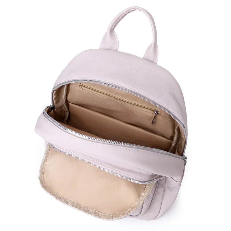 Mochila Couro Veluna Montese feminina - Mochila Montese elegante | Veluna