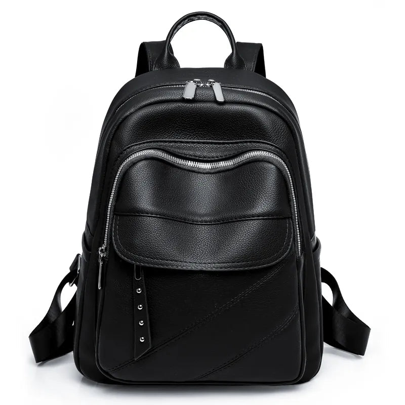 Mochila Couro Veluna Montese feminina - Mochila Montese elegante | Veluna