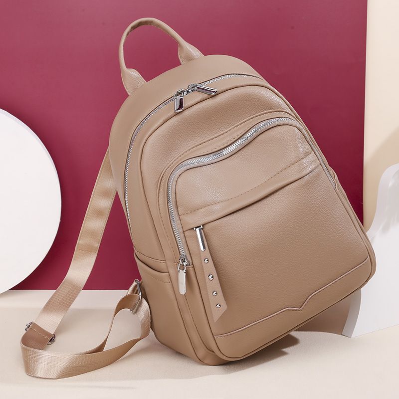 Mochila Couro Veluna Montese feminina - Mochila Montese elegante | Veluna