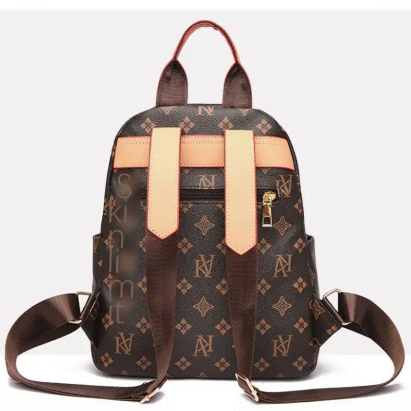 Mochila Couro Veluna Siracusa feminina - Mochila Siracusa elegante | Veluna