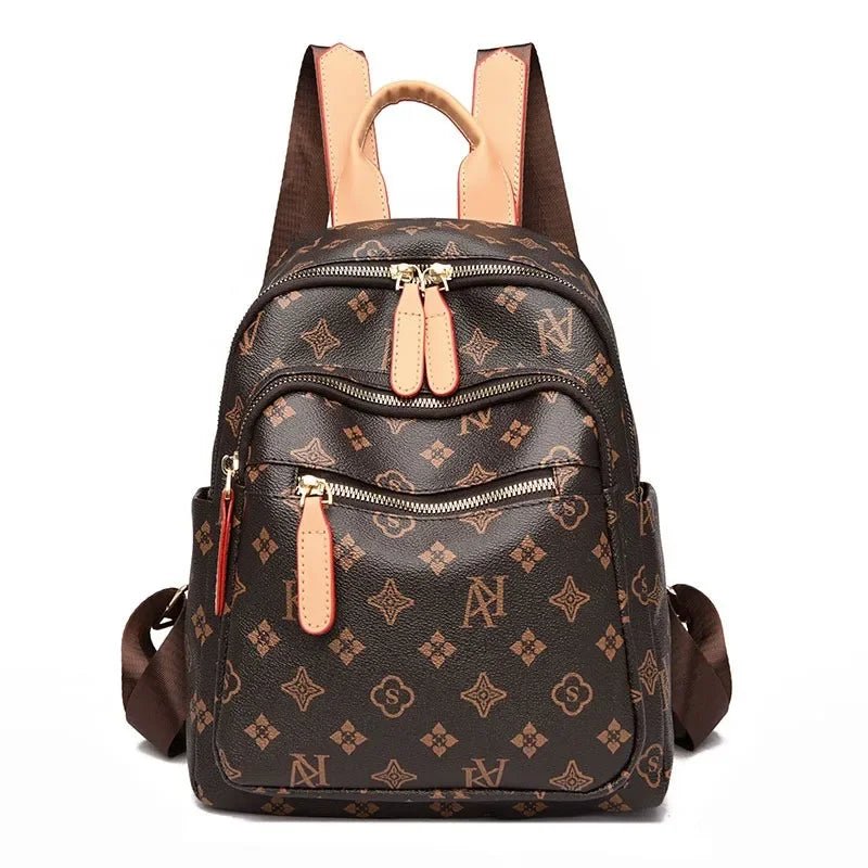 Mochila Couro Veluna Siracusa feminina - Mochila Siracusa elegante | Veluna