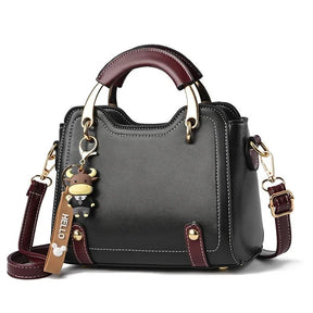 Bolsa Couro Veluna Emília feminina - Bolsa Terme elegante | Veluna