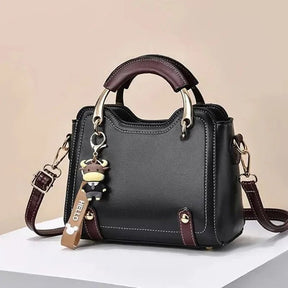 Bolsa Couro Veluna Emília feminina - Bolsa Terme elegante | Veluna
