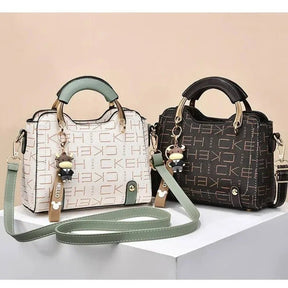 Bolsa Couro Veluna Emília feminina - Bolsa Terme elegante | Veluna