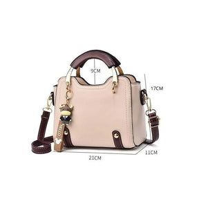 Bolsa Couro Veluna Emília feminina - Bolsa Terme elegante | Veluna