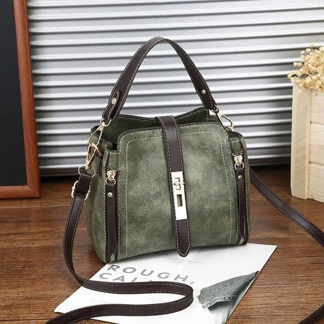 Bolsa Feminina Veluna Emília em Couro PU com Alça de Ombro e Compartimentos feminina - Bolsa Emília elegante | Veluna