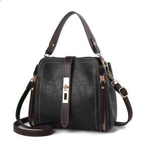 Bolsa Feminina Veluna Emília em Couro PU com Alça de Ombro e Compartimentos feminina - Bolsa Emília elegante | Veluna