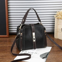 Bolsa Feminina Veluna Emília em Couro PU com Alça de Ombro e Compartimentos feminina - Bolsa Emília elegante | Veluna