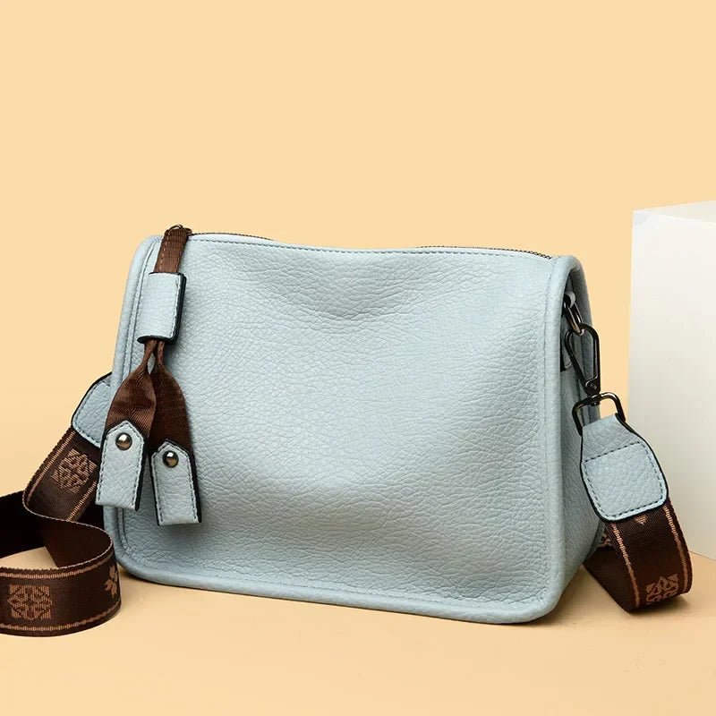 Bolsa Transversal Couro Veluna Stabia feminina - Bolsa Leg Stabia elegante | Veluna