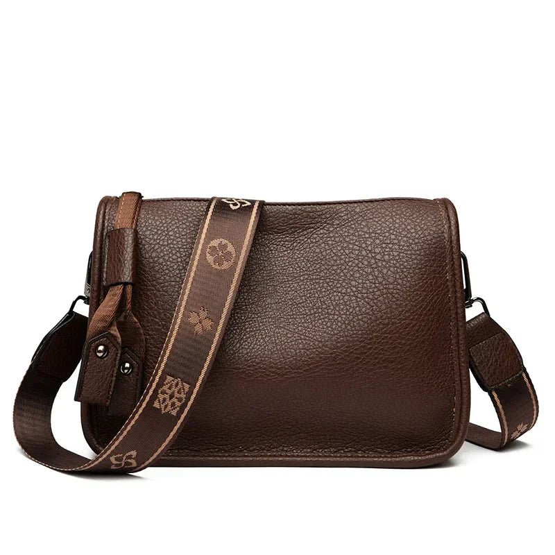 Bolsa Transversal Couro Veluna Stabia feminina - Bolsa Leg Stabia elegante | Veluna