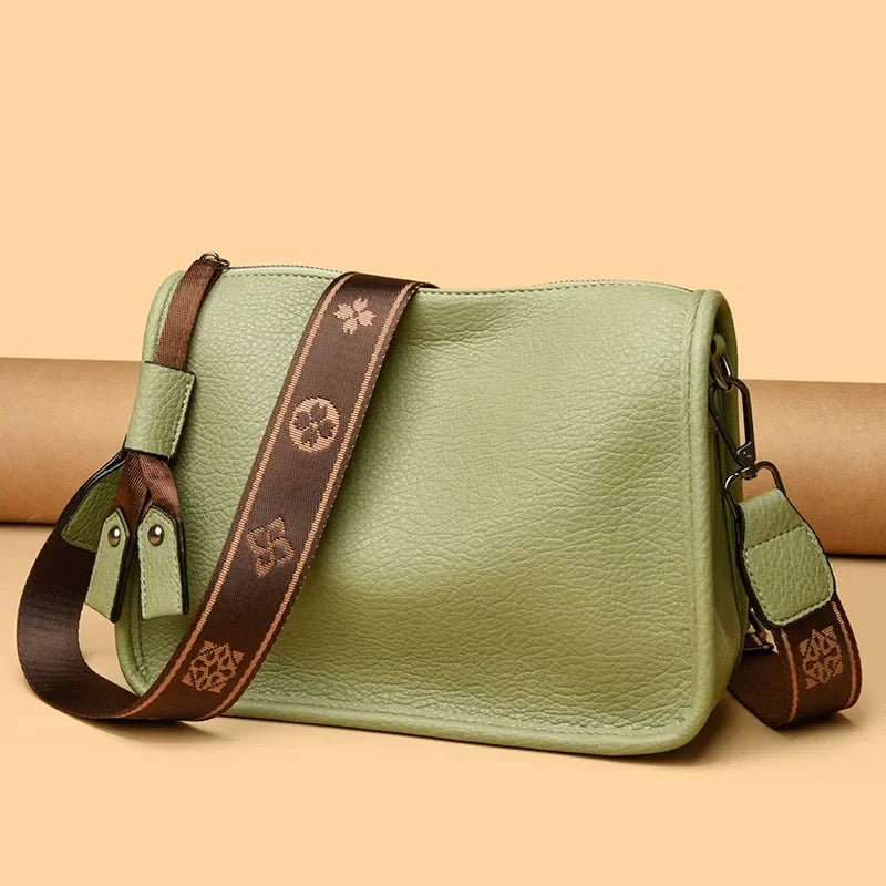 Bolsa Transversal Couro Veluna Stabia feminina - Bolsa Leg Stabia elegante | Veluna
