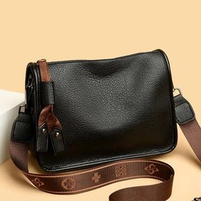 Bolsa Transversal Couro Veluna Stabia feminina - Bolsa Leg Stabia elegante | Veluna