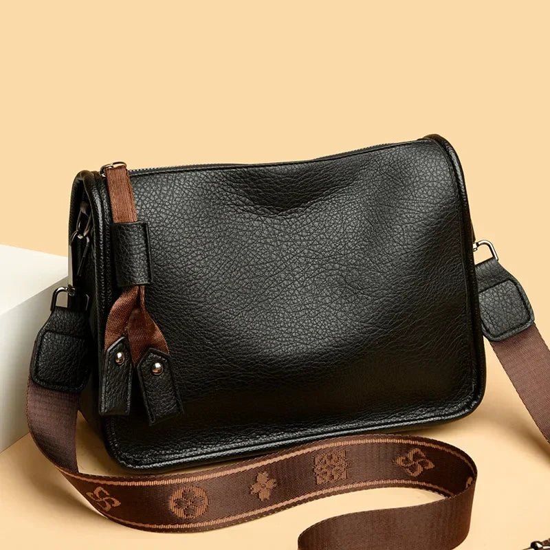 Bolsa Transversal Couro Veluna Stabia feminina - Bolsa Leg Stabia elegante | Veluna