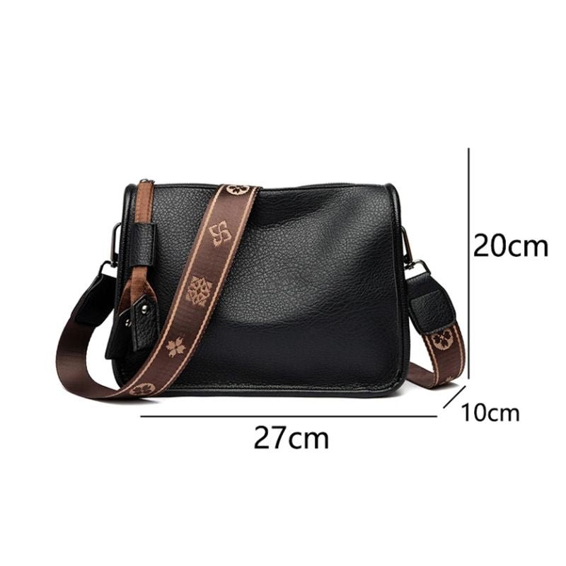 Bolsa Transversal Couro Veluna Stabia feminina - Bolsa Leg Stabia elegante | Veluna