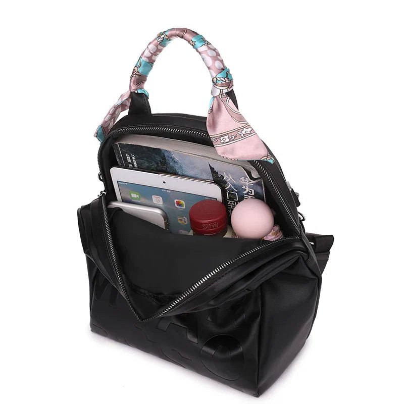 Mochila Couro Veluna Grosseto feminina - Mochila Grosseto elegante | Veluna