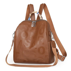 Mochila Couro Veluna Grosseto feminina - Mochila Grosseto elegante | Veluna