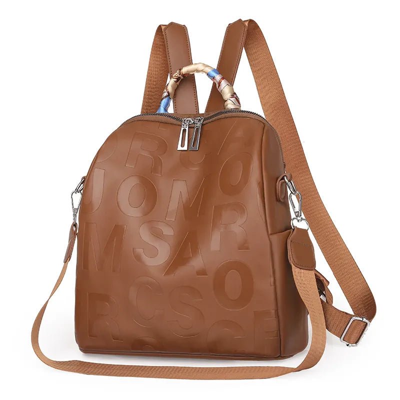 Mochila Couro Veluna Grosseto feminina - Mochila Grosseto elegante | Veluna