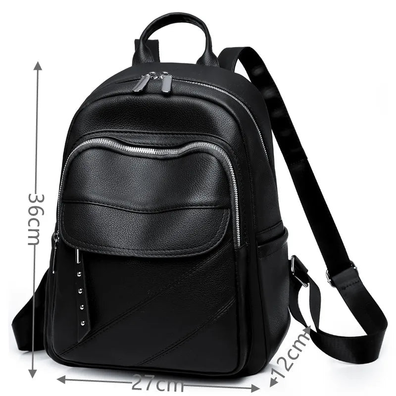 Mochila Couro Veluna Montese feminina - Mochila Montese elegante | Veluna