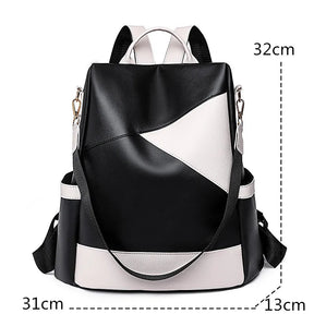 Mochila Couro Veluna Potenza feminina - Mochila Potenza elegante | Veluna