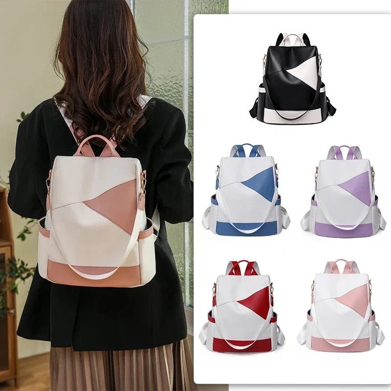 Mochila Couro Veluna Potenza feminina - Mochila Potenza elegante | Veluna