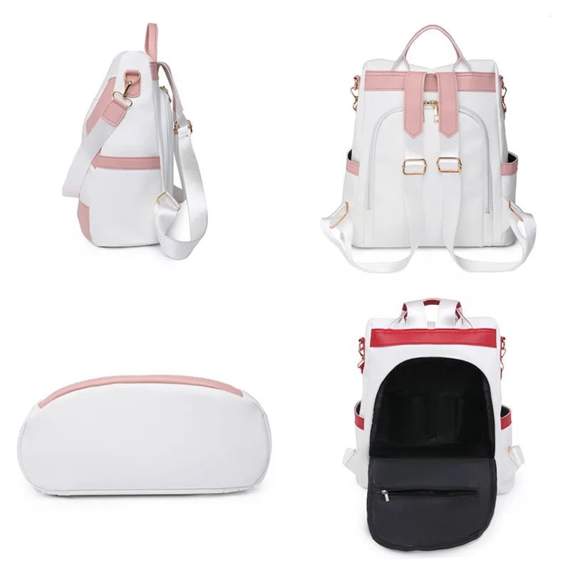 Mochila Couro Veluna Potenza feminina - Mochila Potenza elegante | Veluna