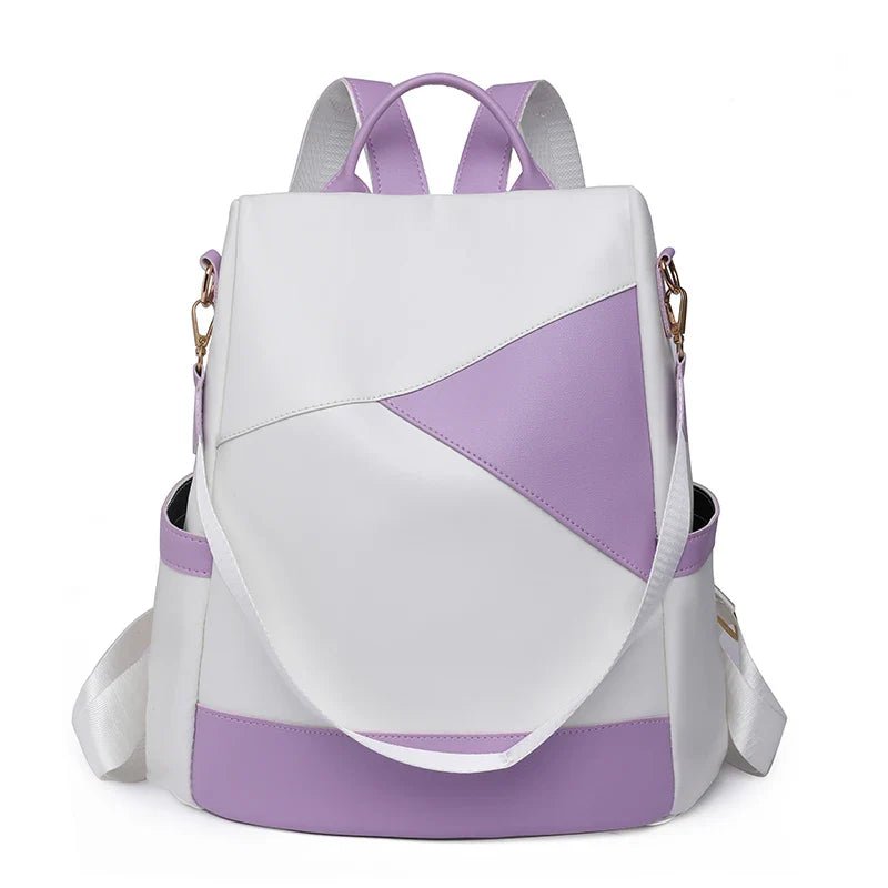 Mochila Couro Veluna Potenza feminina - Mochila Potenza elegante | Veluna