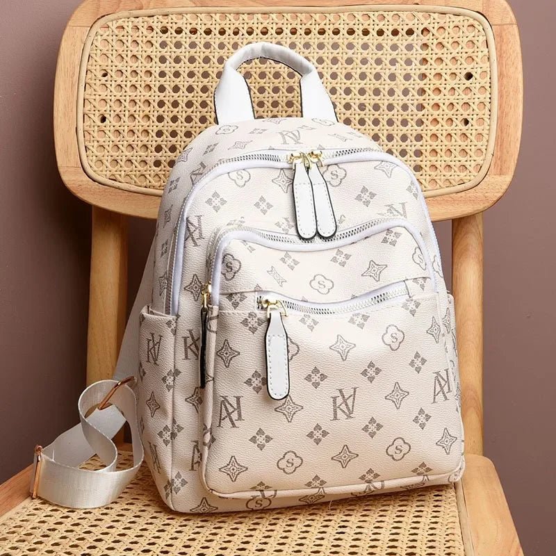 Mochila Couro Veluna Siracusa feminina - Mochila Siracusa elegante | Veluna