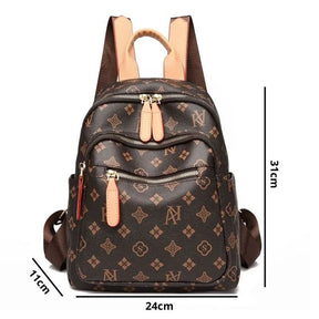Mochila Couro Veluna Siracusa feminina - Mochila Siracusa elegante | Veluna