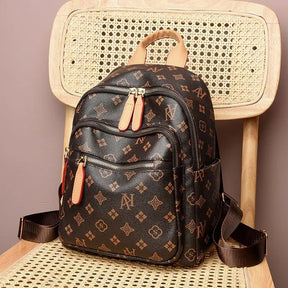 Mochila Couro Veluna Siracusa feminina - Mochila Siracusa elegante | Veluna