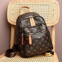 Mochila Couro Veluna Siracusa feminina - Mochila Siracusa elegante | Veluna