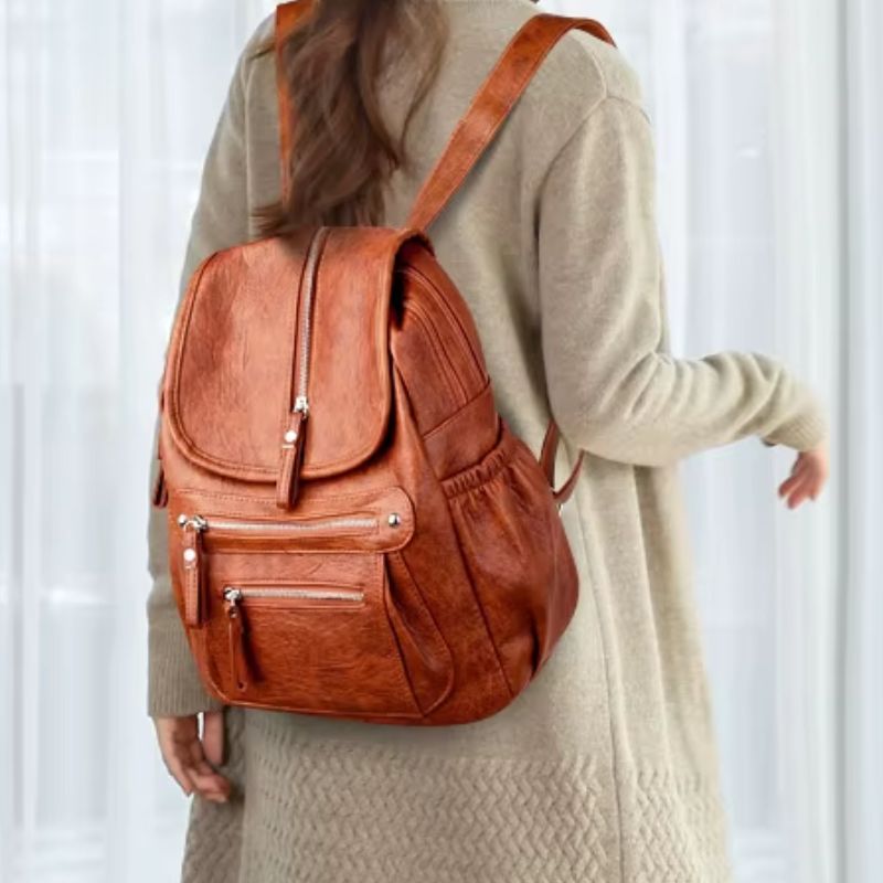 Mochila Feminina de Couro Bianca feminina - Mochila Bianca elegante | Veluna