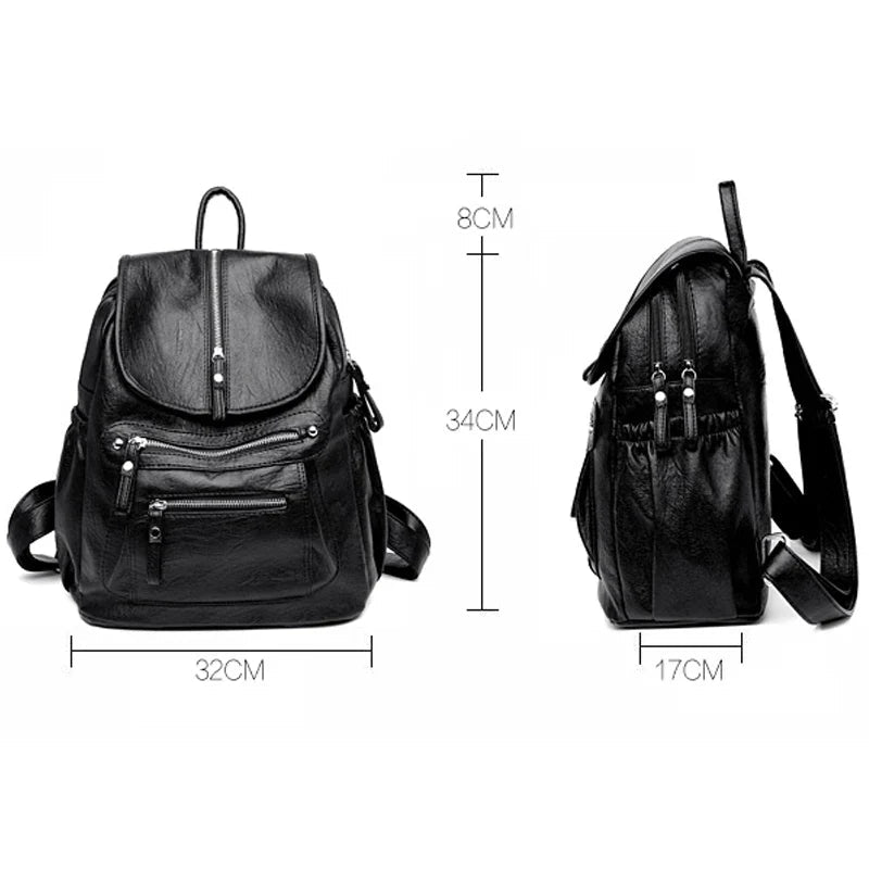 Mochila Feminina de Couro Bianca feminina - Mochila Bianca elegante | Veluna