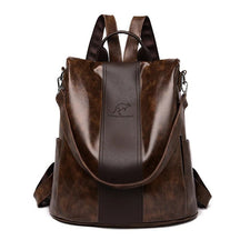 Mochila Feminina Veluna Altamura em Couro PU Vintage com Compartimentos feminina - Mochila Altamura elegante | Veluna