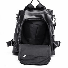 Mochila Feminina Veluna Altamura em Couro PU Vintage com Compartimentos feminina - Mochila Altamura elegante | Veluna