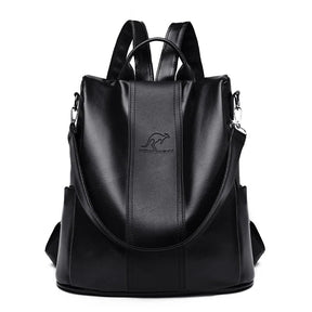 Mochila Feminina Veluna Altamura em Couro PU Vintage com Compartimentos feminina - Mochila Altamura elegante | Veluna