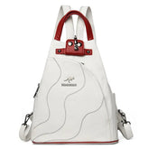 Mochila Feminina Veluna Varese em Couro PU com Zíper e Compartimentos feminina - Mochila Varese elegante | Veluna