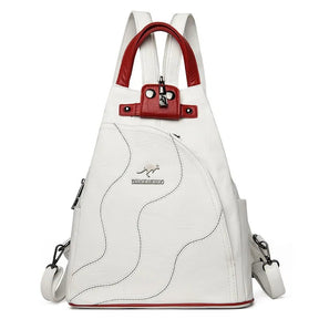 Mochila Feminina Veluna Varese em Couro PU com Zíper e Compartimentos feminina - Mochila Varese elegante | Veluna