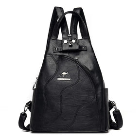 Mochila Feminina Veluna Varese em Couro PU com Zíper e Compartimentos feminina - Mochila Varese elegante | Veluna