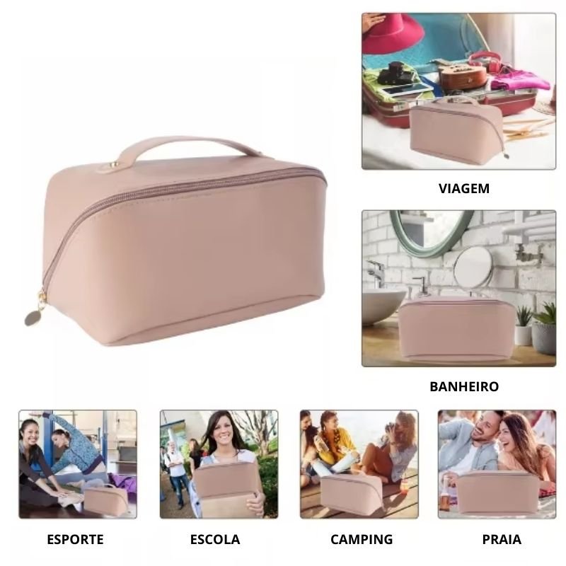 Nécessaire Feminina Média Mônaco feminina - Nécessaire Monâco elegante | Veluna