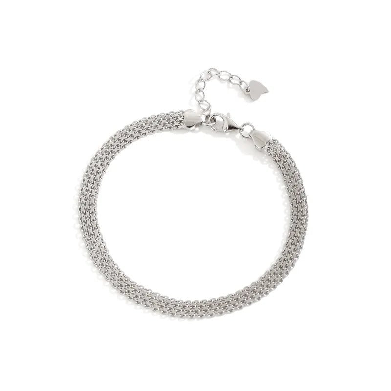 Pulseira Prata Esterlina 925 Clássica Ajustável feminina - Pulseira Clássica Ajustável elegante | Veluna